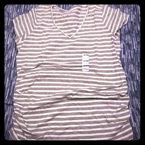 Grey and white stripe Old Navy Maternity Top XL